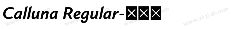 Calluna Regular字体转换
